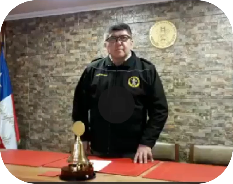 Representante de la Cuarta Compañía de Bomberos de La Calera